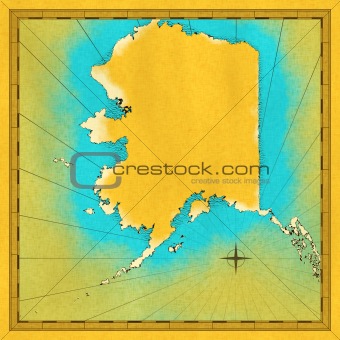 Antique map of Alaska