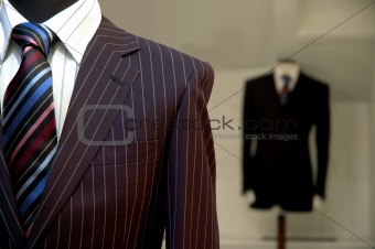 Suits on shop mannequins