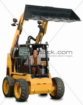 little excavator with driver