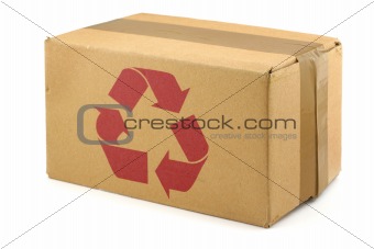 cardboard box with symbol