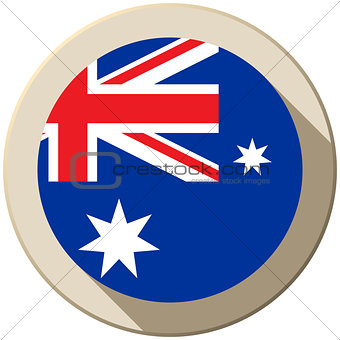 Australia Flag Button Icon Modern