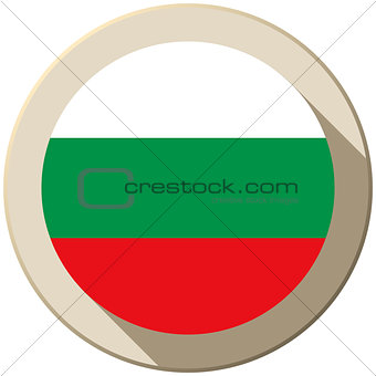 Bulgaria Flag Button Icon Modern