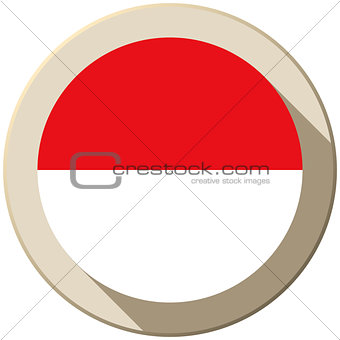 Monaco Flag Button Icon Modern