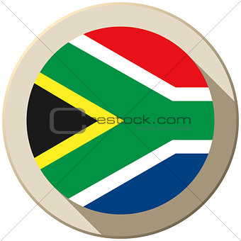 South Africa Flag Button Icon Modern