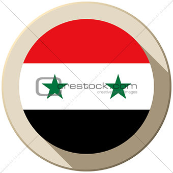 Syria Flag Button Icon Modern