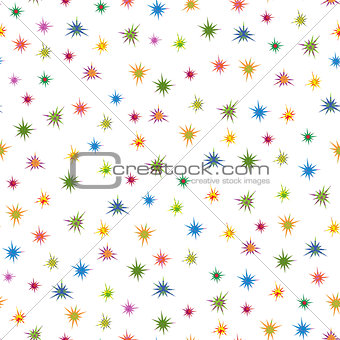 Colourful stars seamless pattern