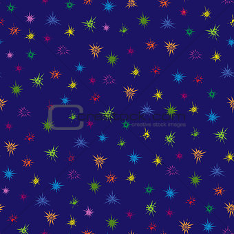 Multicolour stars seamless pattern