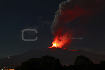 Volcano eruption 