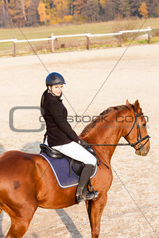 equestrian on horseback