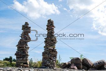 Stone piles 