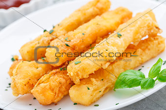 Fried cheese sticks