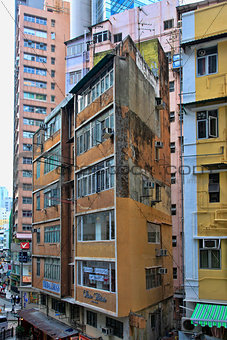 Old residential building in Hong Kong