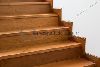 Staircase with wooden steps