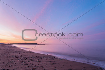 Ocean beach at the crack of dawn