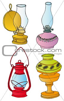 Kerosene lamps collection
