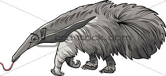 anteater animal cartoon illustration