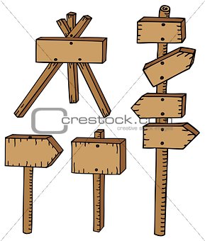 Various wooden signs