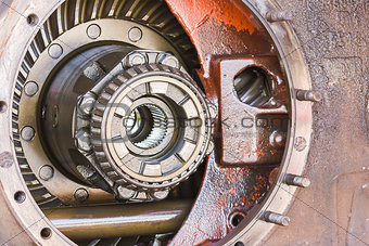 Close-up Inside of gearbox