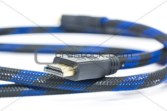 HDMI cable on a white background