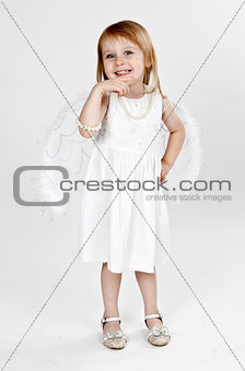little girl with wings