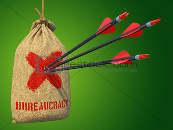Bureaucracy - Arrows Hit in Red Mark Target.