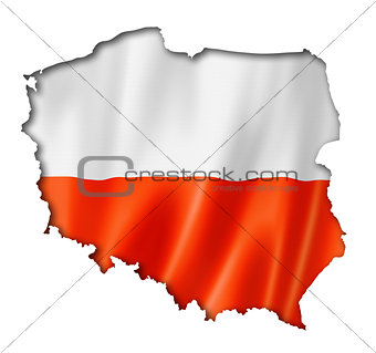 Polish flag map
