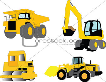 Construction machines collection - vector