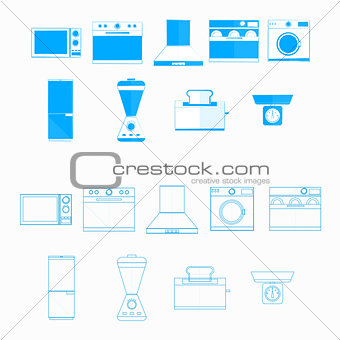Icons for household equipment