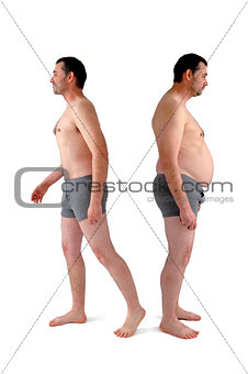 man before and after diet