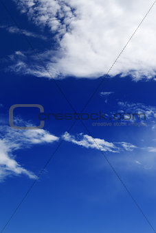 Blue sky with clouds in nice windy day