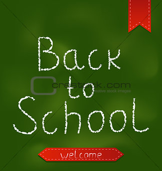 Back to school background with ribbons
