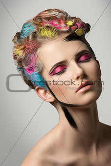 girl in creative beauty portrait 