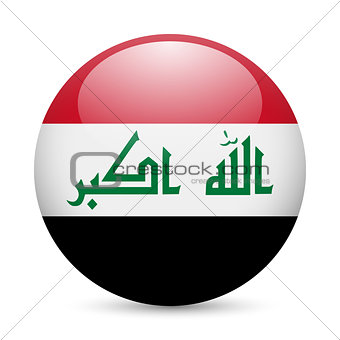Round glossy icon of Iraq