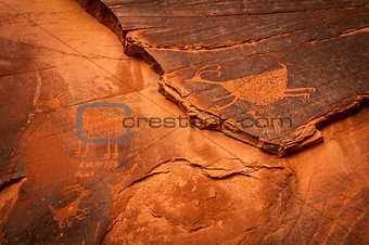 Monument Valley rock painting texture