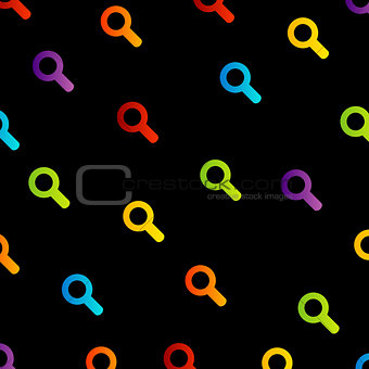 Background with colorful magnifying glasses