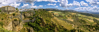Ronda landscape panoramic view. (Sapin)