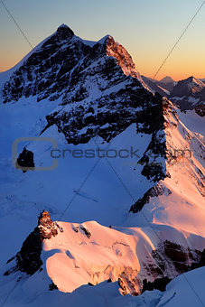 Jungfrau Peak  4158m and Jungfraujoch Station , Switzerland - UNESCO Heritage