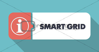 Smart Grid on Turquoise in Flat Design.