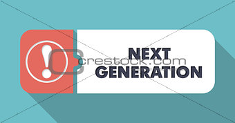 Next Generation on Turquoise in Flat Design.