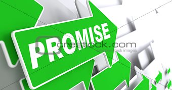 Promise on Green Direction Arrow Sign.