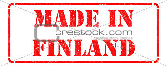 Made in Finland - Red Rubber Stamp.