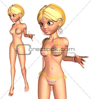 Blonde Girl in Bikini