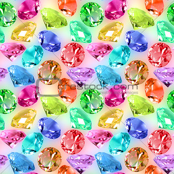 Seamless pattern of motley crystals