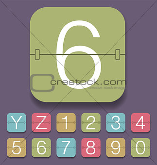 Mechanical Scoreboard Alphabet