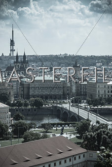 View of the Manesuv Bridge, Prague, Bohemia, Czech Republic.