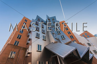 Bottom View of the Ray and Maria Stata Center, MIT, Boston, Mass