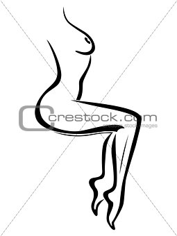 Abstract body of sexy naked woman