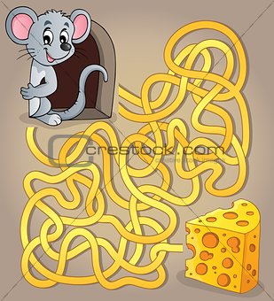 Maze 1 with mouse and cheese