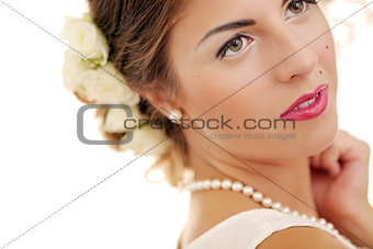 Cute and young girl prepare for marriage