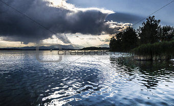 Varese lake, landscape from Schiranna